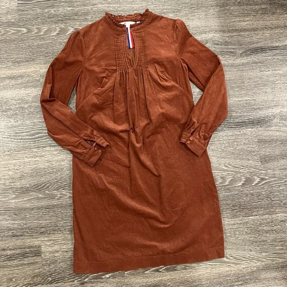 Boden | Dresses | Boden Terracotta Corduroy Long Sleeve Dress | Poshmark